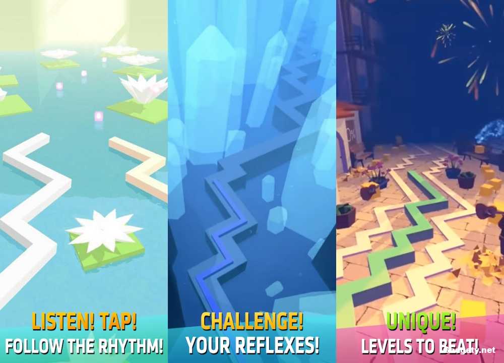 Лучшие музыкальные игры на андроид 2025 4 Dancing Line