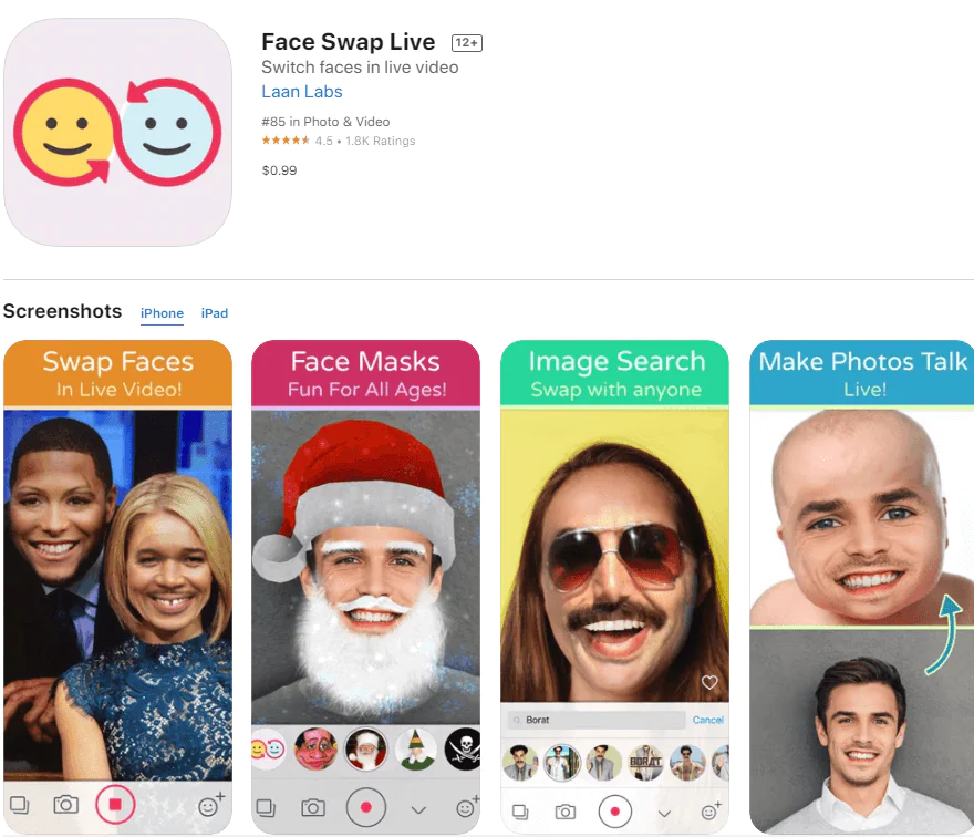 face swap live app