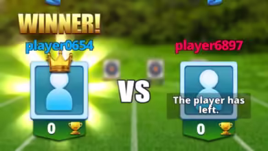 two player match in archery battle