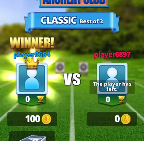 two player match in archery battle