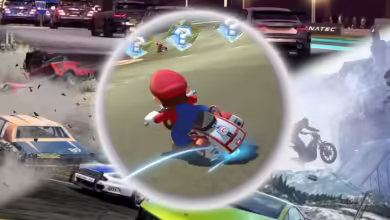 a feature image of mario kart surrounded by other racing games