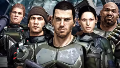 promo art featuring characters in binary domain 1