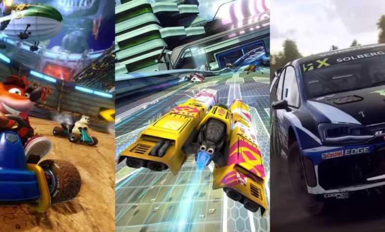 Лучшие Гонки на PS4: Топ Игр для Любителей Скорости 1 split images of crash team racing nitro fueled wipeout omega collection and dirt rally 2 0