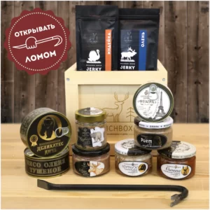 Подарочный набор для мужчины в деревянном ящике с ломом
